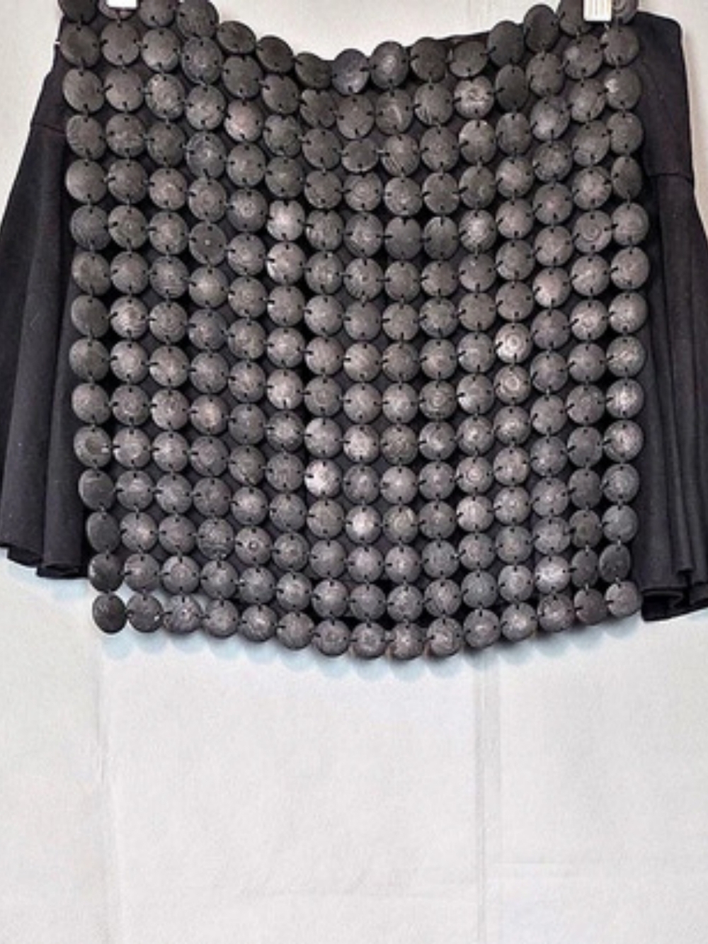 Vintage Upcycled 6666563336666764Black Mini Skirt Like New